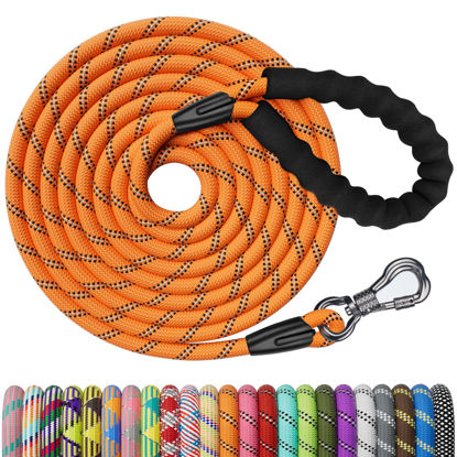Picture of NTR Heavy Duty Dog Leash, 15FT Training Leash with Swivel Lockable Hook, Padded Handle and Highly Reflective Threads, Dog Lead for Walking, Hunting, Camping, Backyard for Small Medium Large Dog