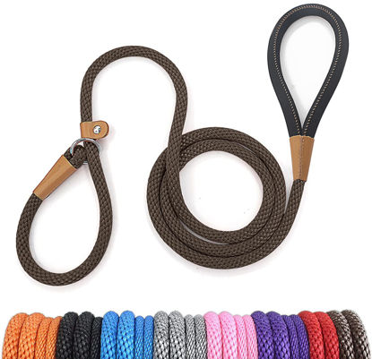 Picture of lynxking 6 FT Dog Leash Slip Lead 2 Pack Strong Heavy Duty Braided Dog Training Leash No Pull Training Lead Leashes for Medium Large and Small Dogs