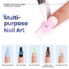 Picture of MIZHSE 2PCS Solid Builder Gel for Nails Kit: 30g/1oz Clear & Aurora Hard Gel for Nails 3D Nail Gel with Nail Forms 3D Silicone Mold Soak off U V Nail Builder Gel for Nail Extension 3D Nail Art Women