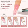 Picture of MIZHSE Solid Builder Gel, Nail Sculpture Gel Non-Sticky 4 Colors Nude Clear White Pink Hard Builder Gel Nails UV LED Nail Extension Gel For Nail Salon Home Manicure