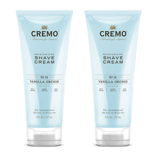 Picture of Cremo Vanilla and Orchid Moisturizing Shave Cream, Astonishingly Superior Ultra-Slick Shaving Cream for Women Fights Nicks, Cuts and Razor Burn, 6 Fl Oz (2 Pack)