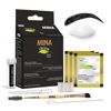 Picture of MinaiBrow Black Tinting Kit | Natural Spot Coloring Powder with Duo Angled Brush, Water & Smudge Proof Instant Brow Dye for 100% Gray Coverage
