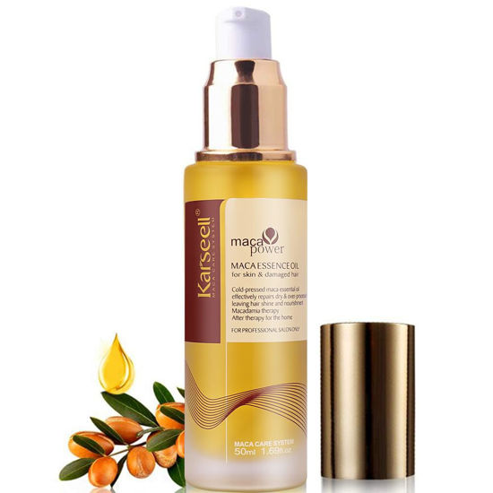 Picture of Moroccan Argan Oil for Hair Healing Cold Pressed Weightless Argan Oil Hair Serum for Dry Damaged Hair 50ml