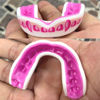 Picture of Oral Mart White/Pink Youth Vampire Fangs Mouth Guard for Kids - Youth Mouthguard for Karate, Football, Martial Arts, Taekwondo, Boxing, Rugby, BJJ, Muay Thai, Soccer, Hockey (with Free Case)