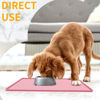 Picture of Ptlom Pet Placemat for Dog and Cat, Mat for Prevent Food and Water Overflow, Suitable for Small, Medium and Big Pet 18" 12", Pink