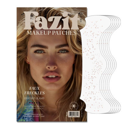 Picture of Fazit Makeup Patches - Face Makeup Patches - Beauty Face Makeup - Brown Fake Freckles - Waterproof Faux Freckles - Fazit Faux Freckle Patches - Temporary Face Freckles For Women - 6 count