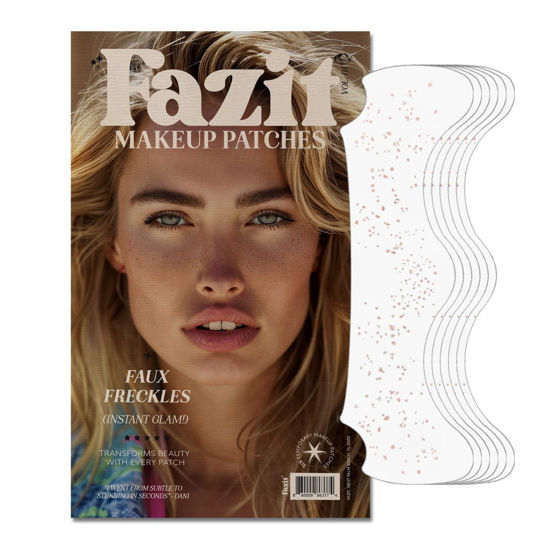 Picture of Fazit Makeup Patches - Face Makeup Patches - Beauty Face Makeup - Brown Fake Freckles - Waterproof Faux Freckles - Fazit Faux Freckle Patches - Temporary Face Freckles For Women - 6 count