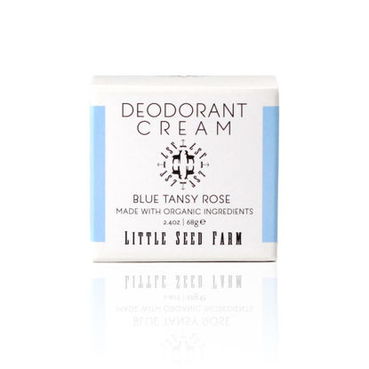 Picture of Little Seed Farm All Natural Deodorant Cream, Aluminum Free Deodorant for Women or Men - Blue Tansy Rose, Net Wt. 2.4oz | 68g