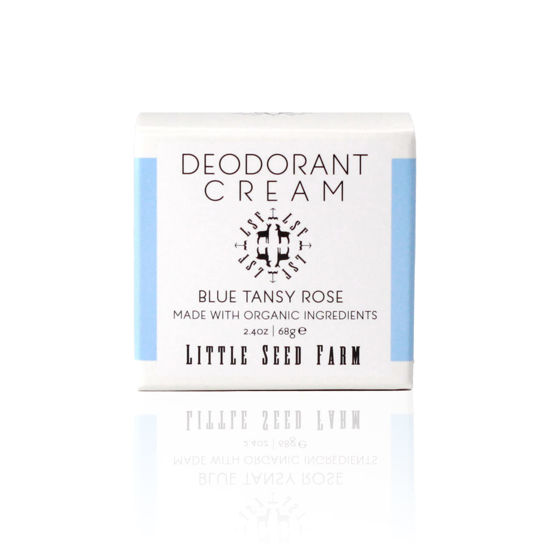 Picture of Little Seed Farm All Natural Deodorant Cream, Aluminum Free Deodorant for Women or Men - Blue Tansy Rose, Net Wt. 2.4oz | 68g