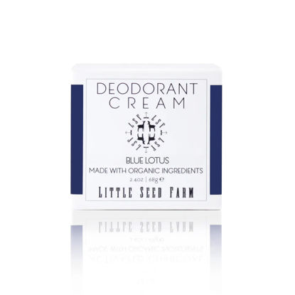 Picture of Little Seed Farm All Natural Deodorant Cream, Aluminum Free Deodorant for Women or Men - Blue Lotus, Net Wt. 2.4oz | 68g