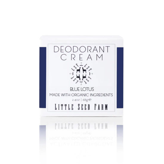 Picture of Little Seed Farm All Natural Deodorant Cream, Aluminum Free Deodorant for Women or Men - Blue Lotus, Net Wt. 2.4oz | 68g