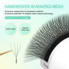 Picture of NAGARAKU W Shape Eyelash Extension 4D VolumeCluster Premade Fans Eye Lashes Faux Mink Matte Black Easy Fanning False Eyelashes (0.10mm C Curl 8-12mm Mix)