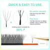 Picture of NAGARAKU 4D W Shape Eyelash Extension Supplies Natural Soft Volume 0.07mm D curl 14mm Premade Fans Faux Mink Matte Black Cluster Easy Fanning False Lashes