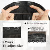 Picture of KooKaStyle Invisible Wire Hair Extensions with Transparent Headband Adjustable Size 4 Secure Clips Long Wavy Secret Wire Hairpiece for Women (12 Inch, Black)