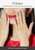 Picture of ohora Semi Cured Gel Nail Strips (N Felice) - Blue, Glitter, Works with Any UV/LED Nail Lamps, Salon-Quality, Long Lasting, Easy to Apply & Remove - Includes 2 Prep Pads, Nail File & Wooden Stick