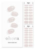 Picture of ohora Semi Cured Gel Nail Strips (N Dress Up) - White, Patterned, Works with Any UV/LED Nail Lamps, Salon-Quality, Long Lasting, Easy to Apply & Remove - Includes 2 Prep Pads, Nail File & Wooden Stick