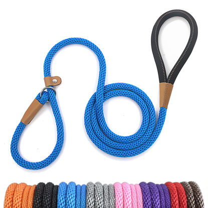 Picture of lynxking 8 FT Dog Leash Slip Lead 2 Pack Strong Heavy Duty Braided Dog Training Leash No Pull Training Lead Leashes for Medium Large and Small Dogs