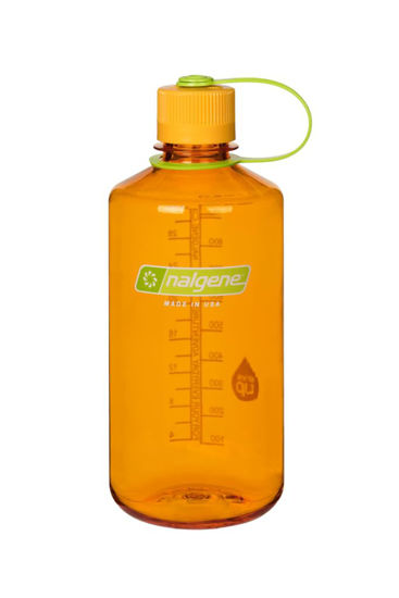 Picture of Nalgene Water Bottle - Lightweight Sustain Tritan BPA-Free Shatterproof Bottle for Backpacking, Hiking, Gym, 32 OZ, Narrow Mouth, Marmalade Orange