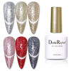 Picture of Double Rhythm Cat Eye Gel Nail Polish Set of 6 Colors Shimmer Glitter with Magnet 9D Holographic Reflective Magnetic Nail Polish (Silver Gold Pink Purple Black-Kit 32)