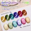 Picture of Double Rhythm Cat Eye Gel Nail Polish Set of 6 Colors Shimmer Glitter with Magnet 9D Holographic Reflective Magnetic Nail Polish (Orange Green Blue Purple Pink Brown-Kit 23)