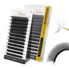 Picture of NAGARAKU W Shape Eyelash Extension 5D VolumeCluster Premade Fans Eye Lashes Faux Mink Matte Black Easy Fanning False Eyelashes (0.10mm C Curl 8-15mm Mix)