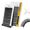 Picture of NAGARAKU W Shape Eyelash Extension 5D VolumeCluster Premade Fans Eye Lashes Faux Mink Matte Black Easy Fanning False Eyelashes (0.10mm C Curl 8-12mm Mix)