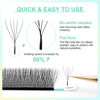 Picture of NAGARAKU 5D W Shape Eyelash Extension Supplies Natural Soft Volume 0.07mm D curl 11mm Premade Fans Faux Mink Matte Black Cluster Easy Fanning False Lashes