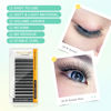 Picture of NAGARAKU W Eyelash Extension 5D Volume Premade 0.07mm D curl 17mm Faux Mink Matte Black Cluster Easy Fanning yy Eye Lashes