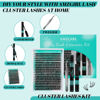 Picture of Lash Extension Kit 320Pcs,DIY Individual Lashes Clusters Kit,Lash Bond And Seal,Lash Remover For Eyelashes Extensions,Lash Applicator Tool For False Eyelash Cluster Kit At Home(30D,D-Mix9-16mm Kit)