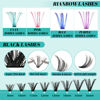Picture of Lash Extension Kit 320Pcs,DIY Individual Lashes Clusters Kit,Lash Bond And Seal,Lash Remover For Colorful Eyelashes Extensions,Lash Applicator Tools For False Eyelash Cluster Kit(40D,D-Mix9-16mm Kit)