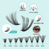 Picture of Lash Extension Kit 320Pcs,DIY Individual Lashes Clusters Kit,Lash Bond And Seal,Lash Remover For Eyelashes Extensions,Lash Applicator Tool For False Eyelash Cluster Kit At Home(40D50D,D-Mix9-16mmKit)