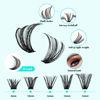 Picture of Lash Extension Kit 280Pcs,60D 80D Individual Lashes Clusters Kit,Lash Bond And Seal,Lash Remover For Eyelashes Extensions,Lash Applicator Tool For False Eyelash Cluster Kit At Home(D-Mix8-16mmKit)