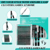 Picture of Lash Extension Kit 320Pcs,DIY Individual Lashes Clusters Kit,Lash Bond And Seal,Lash Remover For Eyelashes Extensions,Lash Applicator Tool For False Eyelash Cluster Kit At Home(40D,D-Mix9-16mm Kit)