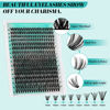 Picture of Lash Extension Kit 320Pcs,DIY Individual Lashes Clusters Kit,Lash Bond And Seal,Lash Remover For Eyelashes Extensions,Lash Applicator Tool For False Eyelash Cluster Kit At Home(40D,D-Mix9-16mm Kit)