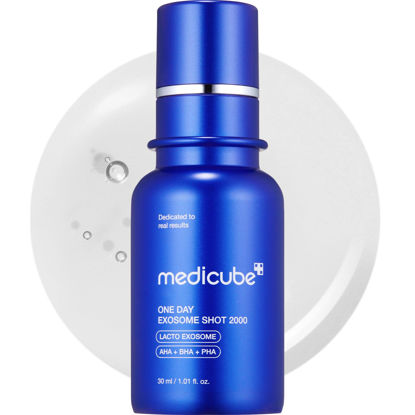 Picture of Medicube Zero Exosome Shot 2,000 PPM Spicule Facial Serum | Liquid Skin Booster Serum | Exosome, AHA+BHA+PHA | Pore Care, Dead Skin Cells, Skin Texture | Korean Skin Care 1.01 fl.oz