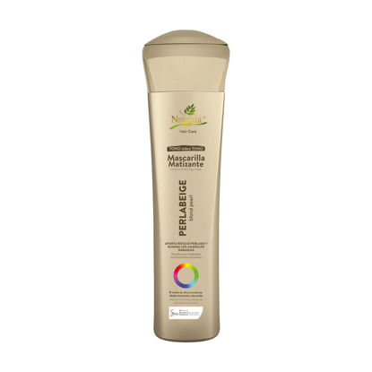 Picture of Naissant Perla Beige Hair Purple Toning Mask | Eliminates Brassiness | Neutralizes Yellow & Orange Tones | Paraben, Ammonia & Sulfate Free | Pro-Vitamin B5, Olive Oil & Honey (Perla Beige) 10.1 Fl Oz