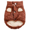 Picture of JoyDaog 2 Layers Fleece Lined Warm Dog Jacket for Puppy Winter Cold Weather,Soft Windproof Small Dog Coat,Brown S