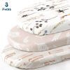 Picture of GRSSDER Stretchy Ultra Soft Fitted Bassinet Sheet Set 3 Pack, Universal Fit for Bassinets Baby Cradle Moses Basket Oval Rectangle Mattress Safe and Snug, Stylish Pretty Flora for Baby, Beige