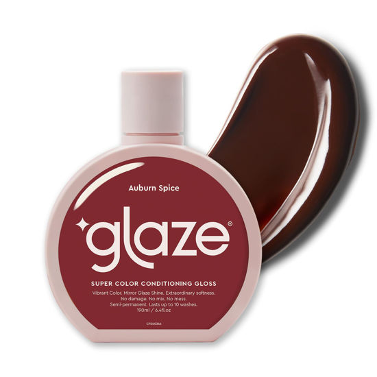 Picture of Glaze Color Conditioning Gloss - Tinted Moisturizer for Brown or Red Hair, Boosts Color and Shine, Repairs Damage - Auburn Spice, 6.4 oz