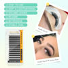 Picture of NAGARAKU Double Tips 5D W Eyelash Extensions Supplies Thick W Lash Extensions Premade Fans Russian Volume Faux Mink Matte 12 rows Cluster pre Fanned Eye yy Lashes 0.07mm D (8-15mm) Mix
