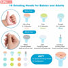 Picture of Baby Nail Trimmer Electric, FANSIDI Baby Nail Clippers Safe Baby Nail File Kit with Extra 12 Replacement Pads, Trim Polish Grooming Kit for Newborn Infant Toddler or Adults Toes Fingernails Care, Blue