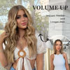 Picture of KooKaStyle Invisible Wire Hair Extensions with Transparent Headband Adjustable Size 4 Secure Clips Long Wavy Secret Wire Hairpiece 20 Inch for Women（Ash Brown with Beach Blonde）