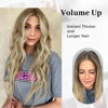 Picture of KooKaStyle Invisible Wire Hair Extensions with Transparent Headband Adjustable Size 4 Secure Clips Long Wavy Secret Wire Hairpiece Dirty Blonde Mixed Bleach Blonde 16 Inch for Women