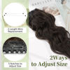 Picture of KooKaStyle Invisible Wire Hair Extensions with Transparent Wire Headband Adjustable Size 4 Secure Clips Long Wavy Hairpiece for Women (24 Inch Dark Brown/6#)