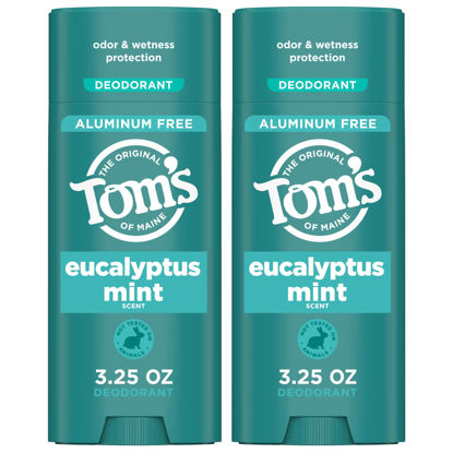Picture of Tom’s of Maine Eucalyptus Mint Natural Deodorant for Men and Women, Aluminum Free, 3.25 oz, 2-Pack