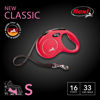 Picture of Flexi® New Classic Retractable Dog Leash (Tape), Ergonomic, Durable and Tangle Free Pet Walking Leash for Dogs, 16 ft, Small, Red