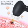 Picture of COSLUS Facial Cleansing Brush Silicone Face Scrubber: 7 in 1 FBS-D Electric Exfoliating Rotating Massage Device Waterproof Deep Cleaning Exfoliation Spa Machine - Electronic Skin Care Wash System
