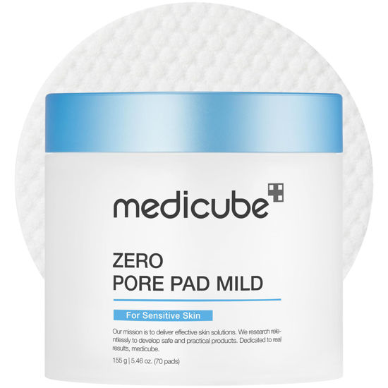 Picture of Medicube Zero Pore Pads Mild 2.0 (70 Pads) - Gentle Calming Toner Pads for Exfoliation, Minimizing Pores, and Blackhead Removal with PHA - Ideal for All Skin Types - Korean Skin Care
