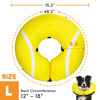 Picture of BENCMATE Protective Inflatable Collar for Dogs and Cats - Soft Pet Recovery Collar Does Not Block Vision E-Collar (Large, Tennis)