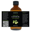 Picture of GreenIVe Castor Oil Organically Grown 100% Pure 8oz Glass Bottle Cold Pressed, Hexane Free, Eyelash and Eybrow Growth Serum, Skin Moisturizer Detox and Wraps